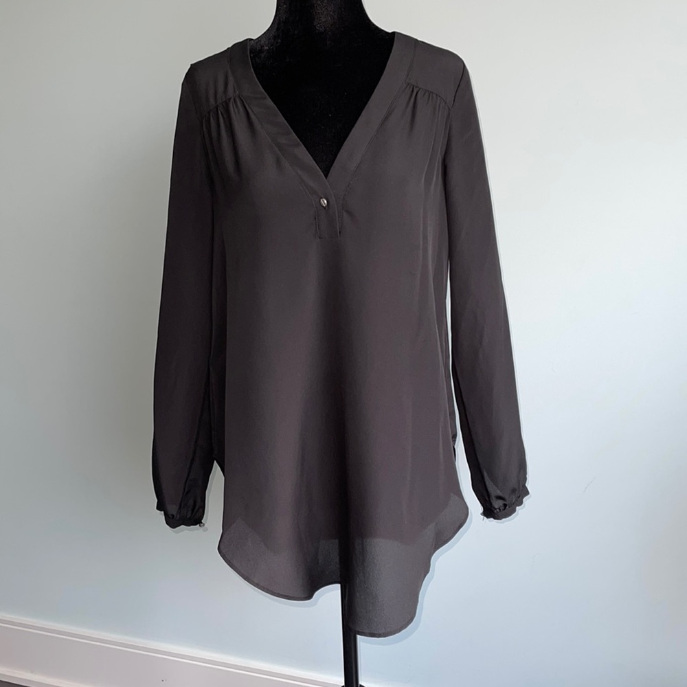 BCBGeneration sheer long blouse. Size XXS